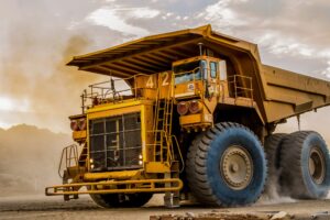 Heavy dump truck used for Platinum Mining in South Africa